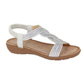 Silber - Front - Cipriata - Damen Sandalen "Josetta", Glitzer