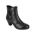 Schwarz - Front - Cipriata - Damen Stiefeletten "Claretta", Leder