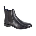 Schwarz - Front - Roamers - Herren Stiefeletten, Unifarben, Leder