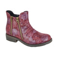 Burgunderrot - Front - Cipriata - Damen Stiefeletten "Agatina", Floral