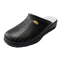 Schwarz - Close up - San Malo Damen Hausschuhe - Clogs, Leder