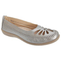 Zinn - Front - Boulevard Damen Ballerinas - Schuhe mit Lochmuster