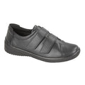 Schwarz - Front - Mod Comfys Damen Schuhe - Sneaker mit Klettverschluss