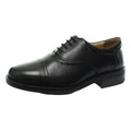 Schwarz - Side - Roamers Herren Leder Flexi Capped Oxford Schuhe