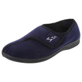 Marineblau - Side - Zedzzz Herren Connor Hausschuhe - Pantoffeln mit Klettverschluss