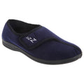 Marineblau - Front - Zedzzz Herren Connor Hausschuhe - Pantoffeln mit Klettverschluss