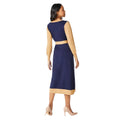 Marineblau - Back - Principles - Midikleid Gürtel für Damen