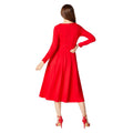 Rot - Back - Principles - Midikleid Taille mit Falten für Damen