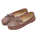 Grau - Back - Eastern Counties Leather Damenmoccasins aus Wildleder