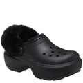 Schwarz - Front - Crocs - Damen Clogs "Stomp", Gepolstert