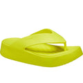 Säure Gelb - Front - Crocs - Damen Flipflops "Getaway"