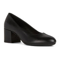 Schwarz - Front - Geox - Damen Pumps "D Eleana A", Nappaleder