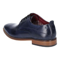 Marineblau - Back - Base London - Herren Oxford-Schuhe "Script", Gewaschen, Leder