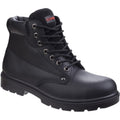 Schwarz - Front - Centek Herren Leder-Sicherheitsstiefel FS331 S3 zum Schnüren