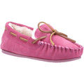 Pink - Front - Hush Puppies - Kinder Hausschuhe "Addison", Wildleder