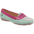 Grün-Pink-Grau - Front - Hush Puppies - Damen Halbschuhe "Margot", Wildleder