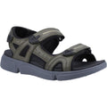 Khakigrün - Front - Hush Puppies - Herren Sandalen "Castro"