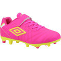 Leuchtend Pink - Front - Umbro - Kinder Fußball-Stiefel "Speciali Liga", Fest