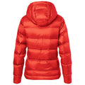 Feuerrot-Schwarz - Back - James and Nicholson Damen Daunenjacke mit Kapuze