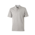 Grau meliert - Front - James and Nicholson Basic Unisex Polohemd