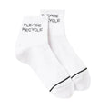 Weiß - Front - Girlfriend Collective - "Please Recycle" Knöchelsocken für Damen