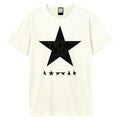 Weiß - Front - Amplified - "Black Star" T-Shirt für Herren-Damen Unisex