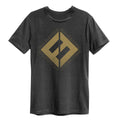 Holzkohle - Front - Amplified - "Concrete & Gold" T-Shirt für Herren-Damen Unisex