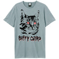 seltsames Blau - Front - Amplified - "Black Cat" T-Shirt für Herren-Damen Unisex