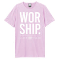 Pink - Front - Amplified - "Worship" T-Shirt für Herren-Damen Unisex