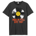 Holzkohle - Front - Amplified - "Paid In Full Record" T-Shirt für Herren-Damen Unisex