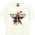 Altweiß - Back - Amplified - "Cowboy Star" T-Shirt für Herren-Damen Unisex