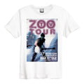 Altweiß - Front - Amplified - "Zoo TV Tour" T-Shirt für Herren-Damen Unisex