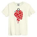 Altweiß - Front - Amplified - "American Idiot Heart Grenade" T-Shirt für Herren-Damen Unisex