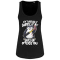 Schwarz - Front - Psycho Penguin Damen Tanktop Sarcasm