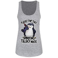 Grau - Front - Psycho Penguin Damen Tanktop That Annoying Talky Noise