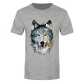 Grau - Front - Unorthodox Collective Herren T-Shirt mit Wolf-Design