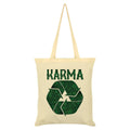 Creme - Front - Grindstore Tragetasche Karma mit Recycling-Zeichen