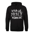 Schwarz - Front - Grindstore - "Normal People Scare Me" Kapuzenpullover für Herren