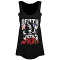 Schwarz - Front - Grindstore - "Death In My Metal Not On My Plate" Top für Damen