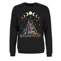 Schwarz - Front - Grindstore - "Mystical Roots Solstice" Sweatshirt für Damen - weihnachtliches Design