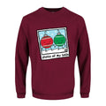 Burgunderrot-Weiß - Front - Pop Factory - "Photo Of My Balls" Sweatshirt für Herren - weihnachtliches Design