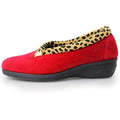 Rot - Side - Lunar - Damen Hausschuhe "Paloma", Leo-Muster