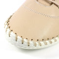 Beige-Weiß - Close up - Lunar - Damen Leinenschuhe "St Ives", Leder