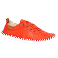 Orange-Weiß - Front - Lunar - Damen Leinenschuhe "St Ives", Leder