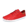 Rot - Close up - Lunar - Damen Leinenschuhe "St Ives", Leder