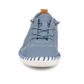 Mittelblau - Close up - Lunar - Damen Leinenschuhe "St Ives", Leder