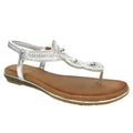 Silber - Front - Lunar - Damen Sandalen "Silvia"