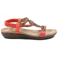 Orange - Back - Lunar - Damen Sandalen "Mariella", Perlen-besetzt