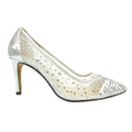 Silber - Back - Lunar - Damen Pumps "Argo", Netzmaterial