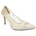 Gold - Front - Lunar - Damen Pumps "Argo", Netzmaterial